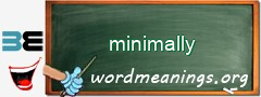 WordMeaning blackboard for minimally